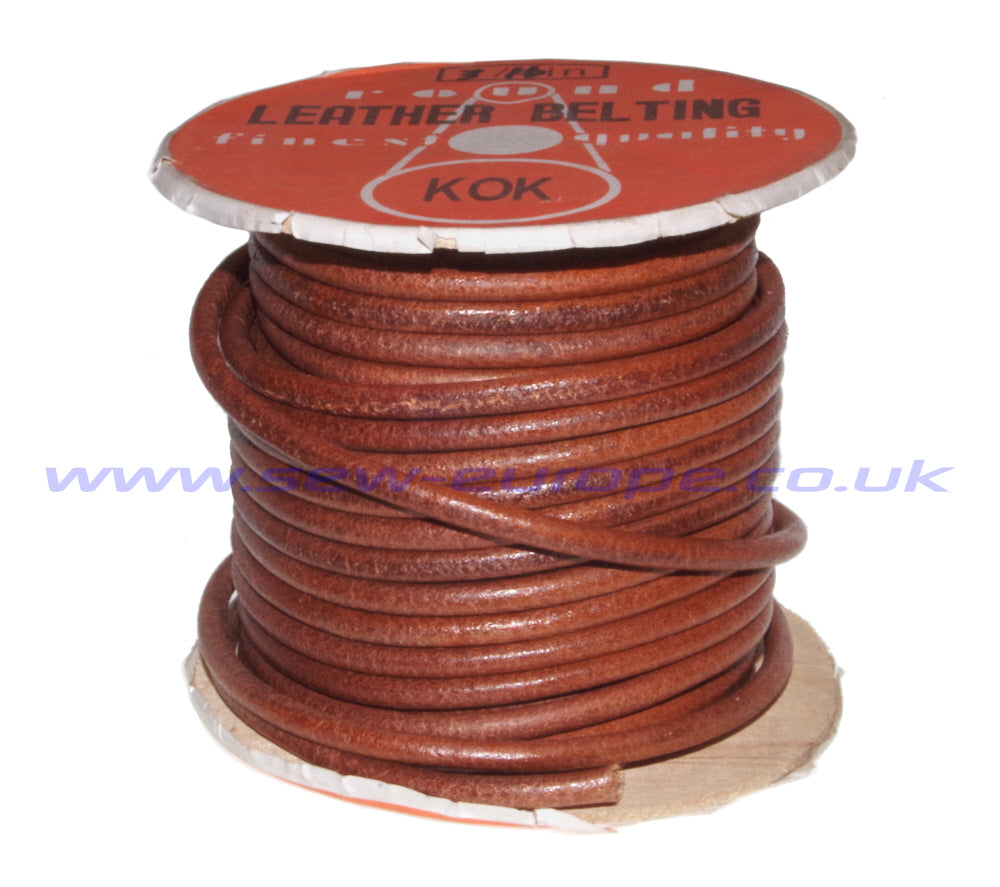 40040-3/16=5mm LEATHER BELTING PER METRE